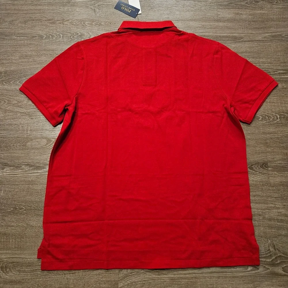 Polo Ralph Lauren 1992 Classic Fit Mesh Short Sleeve Polo Shirt Red Size XL